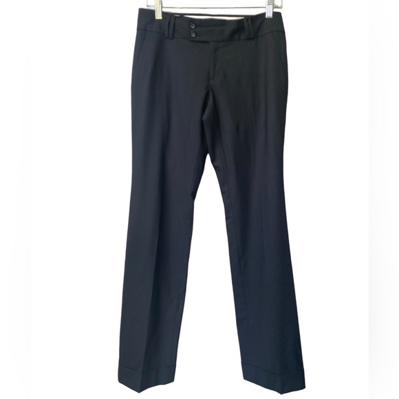 Banana Republic Black Ryan Straight Leg Cuffed Essential Suit Pant Trouser - Picture 3 of 9